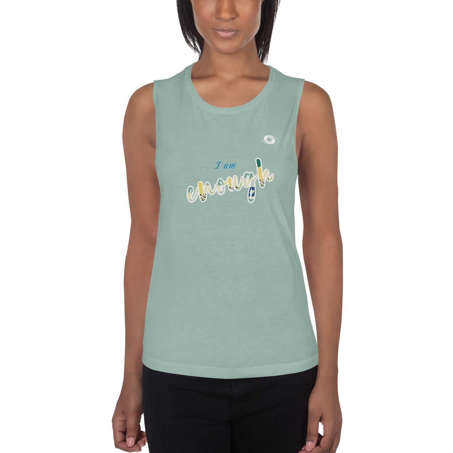 Ladies’ Muscle Tank She is the Storm- I am Enough