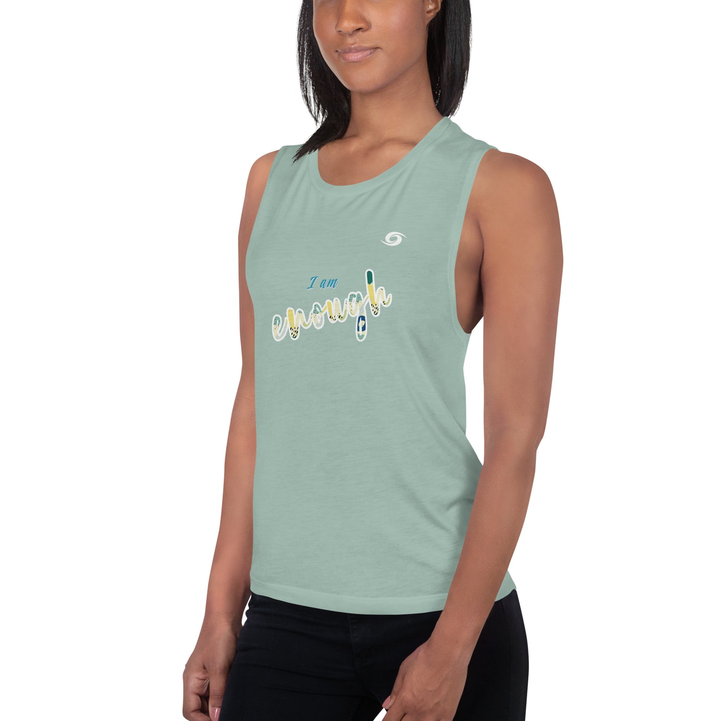 Ladies’ Muscle Tank She is the Storm- I am Enough