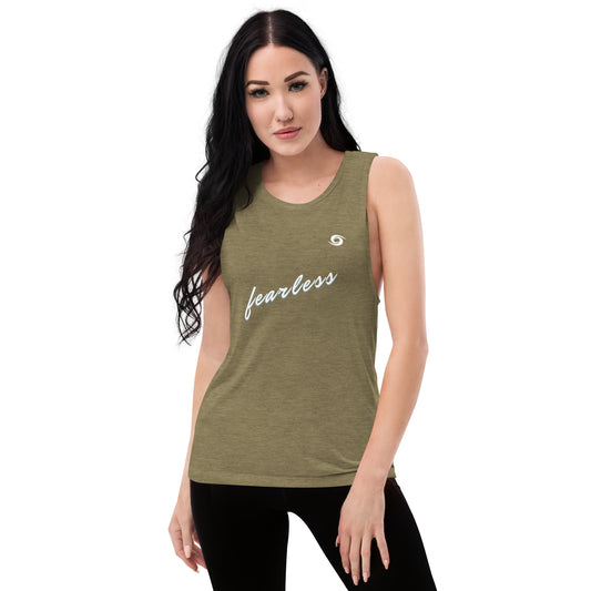 Ladies’ Muscle Tank She is The Storm- Fearless