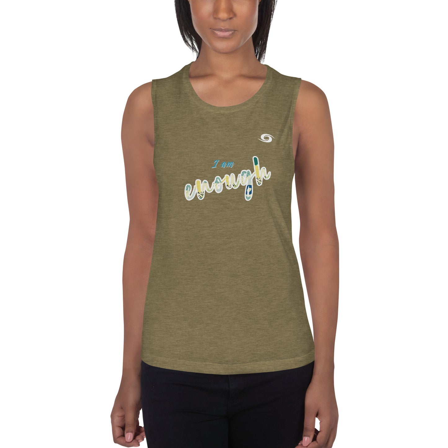 Ladies’ Muscle Tank She is the Storm- I am Enough