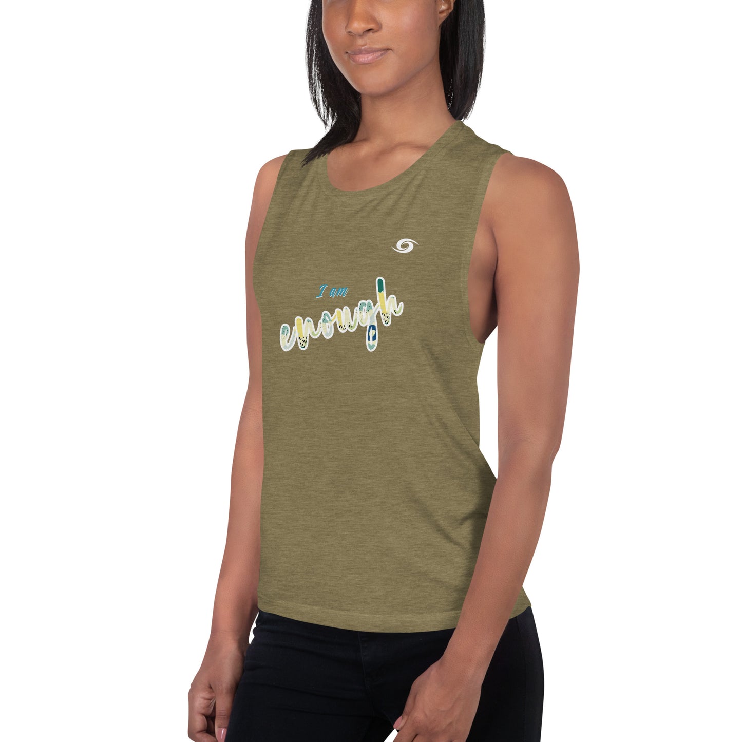 Ladies’ Muscle Tank She is the Storm- I am Enough