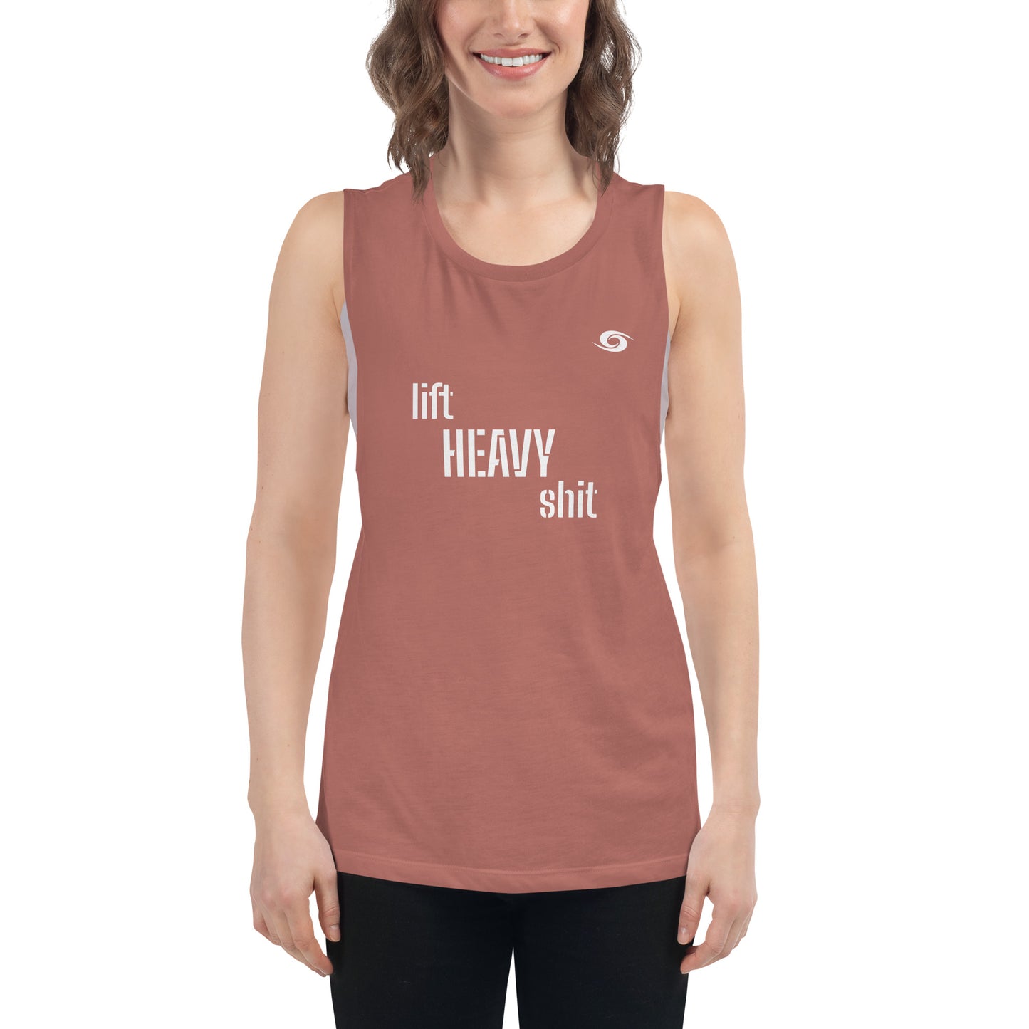 Ladies’ Muscle Tank- She is The Storm Lift Heavy