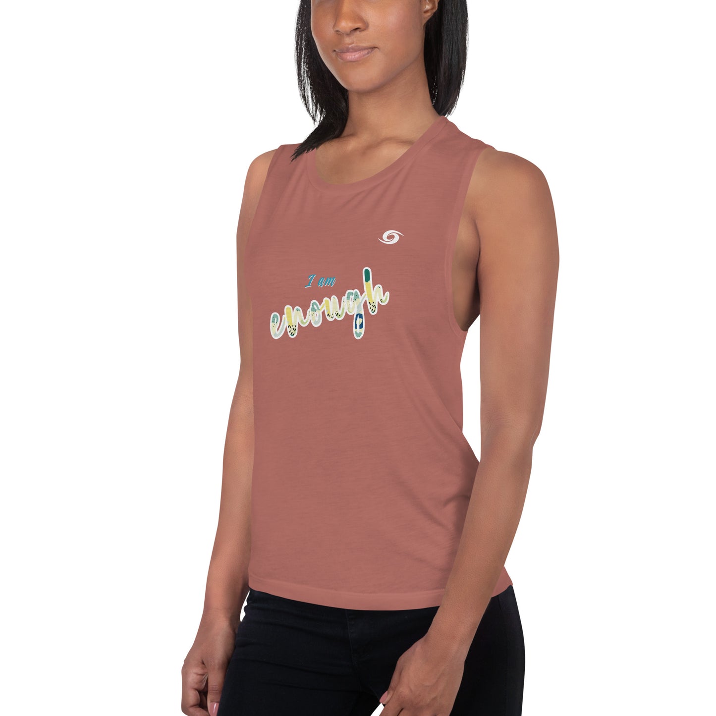 Ladies’ Muscle Tank She is the Storm- I am Enough