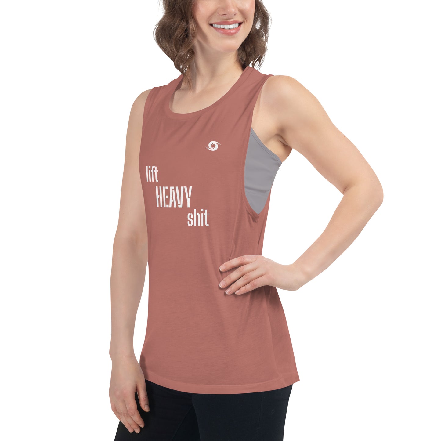 Ladies’ Muscle Tank- She is The Storm Lift Heavy