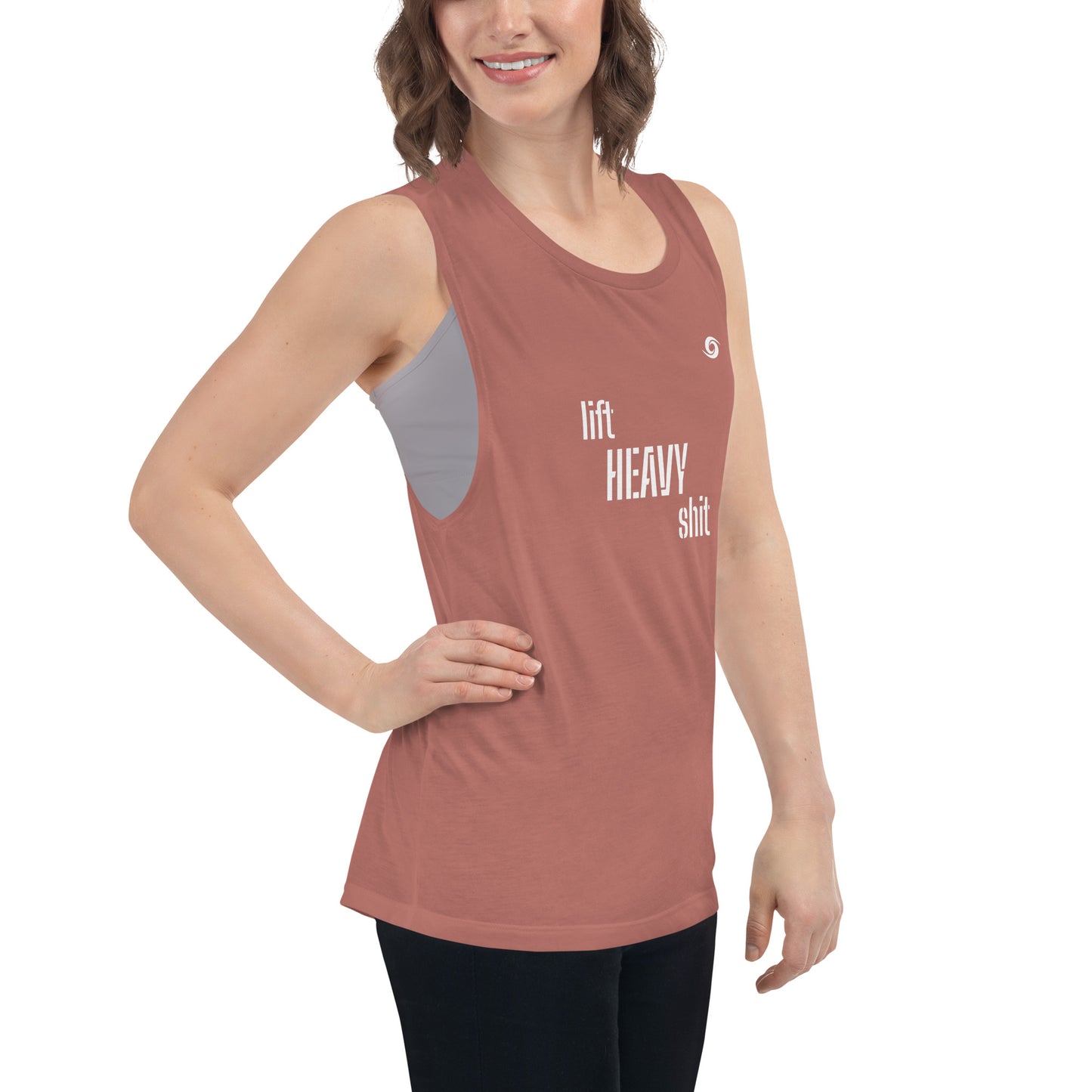 Ladies’ Muscle Tank- She is The Storm Lift Heavy